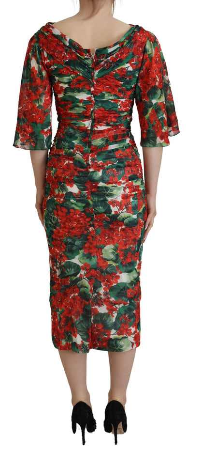  - Enchanting Floral Print Sheath Dress