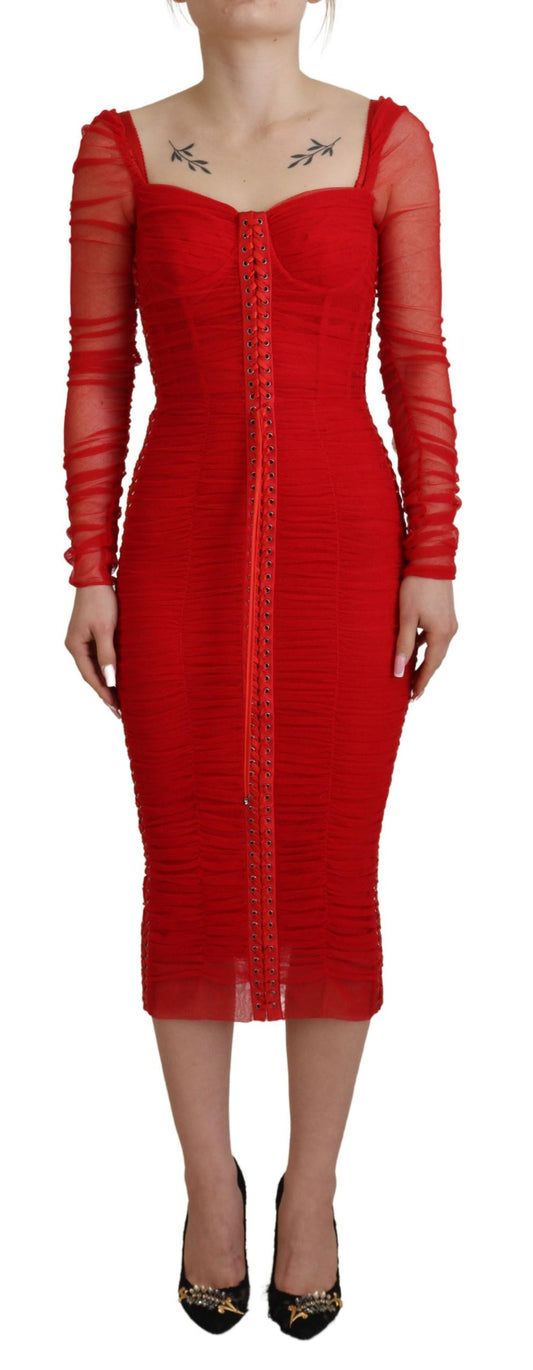  - Elegant Red Bodycon Sheath Dress