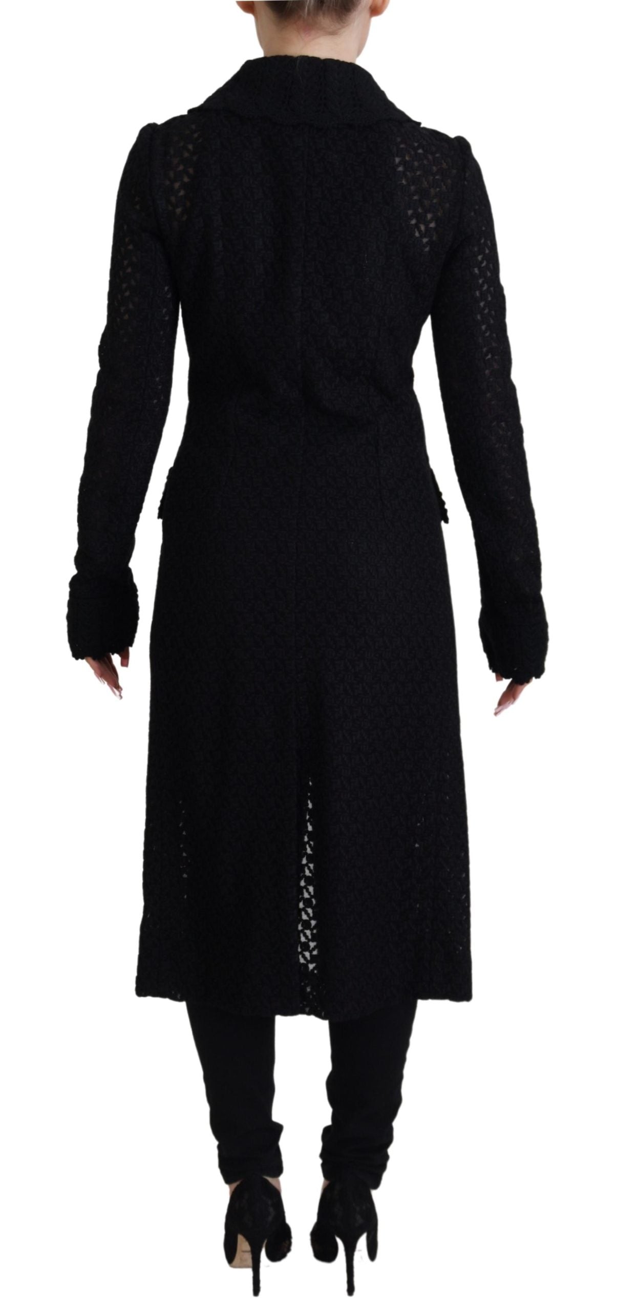 - Classic Button Down Knitted Long Jacket