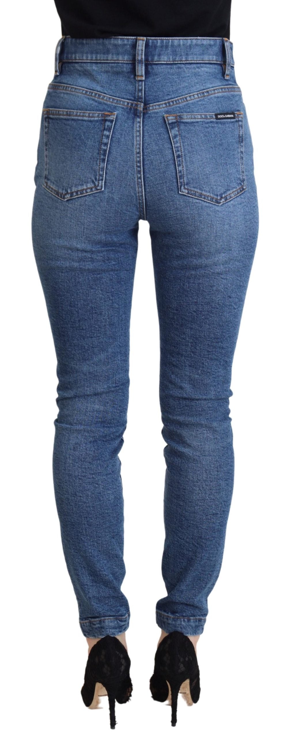  - Chic Blue Denim Pants – Elegance Meets Comfort