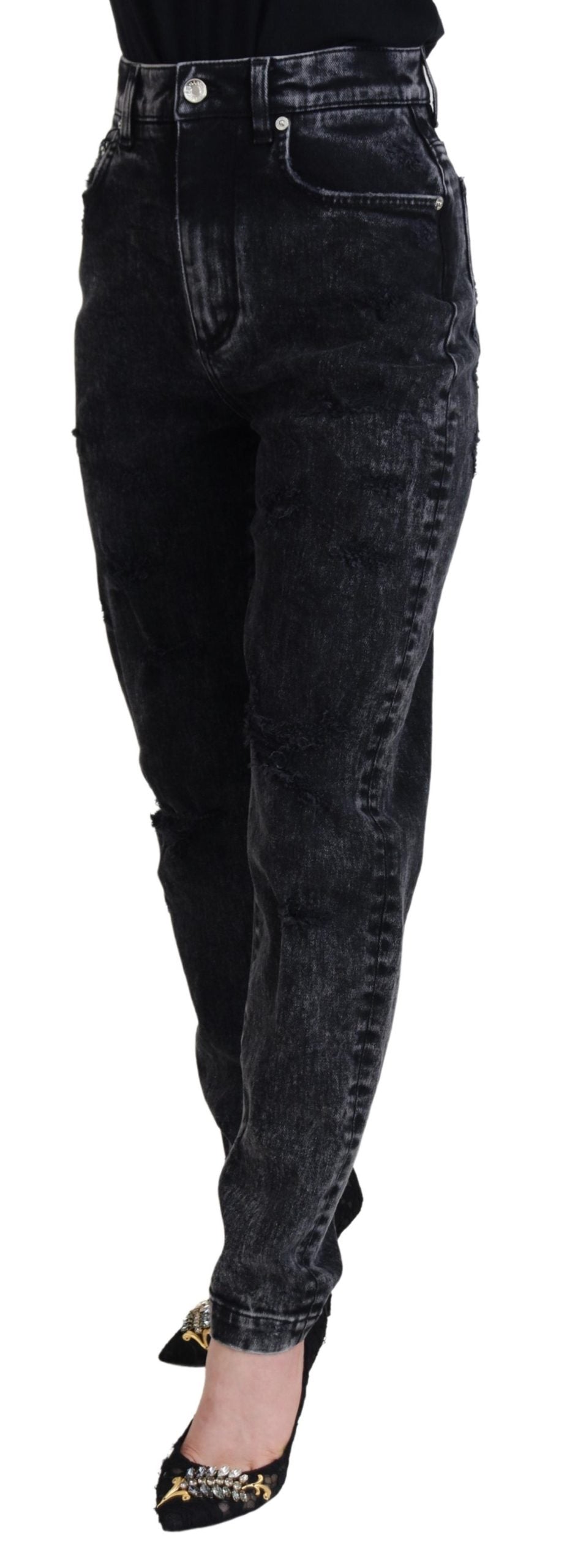  - Elegant Black Denim Pants