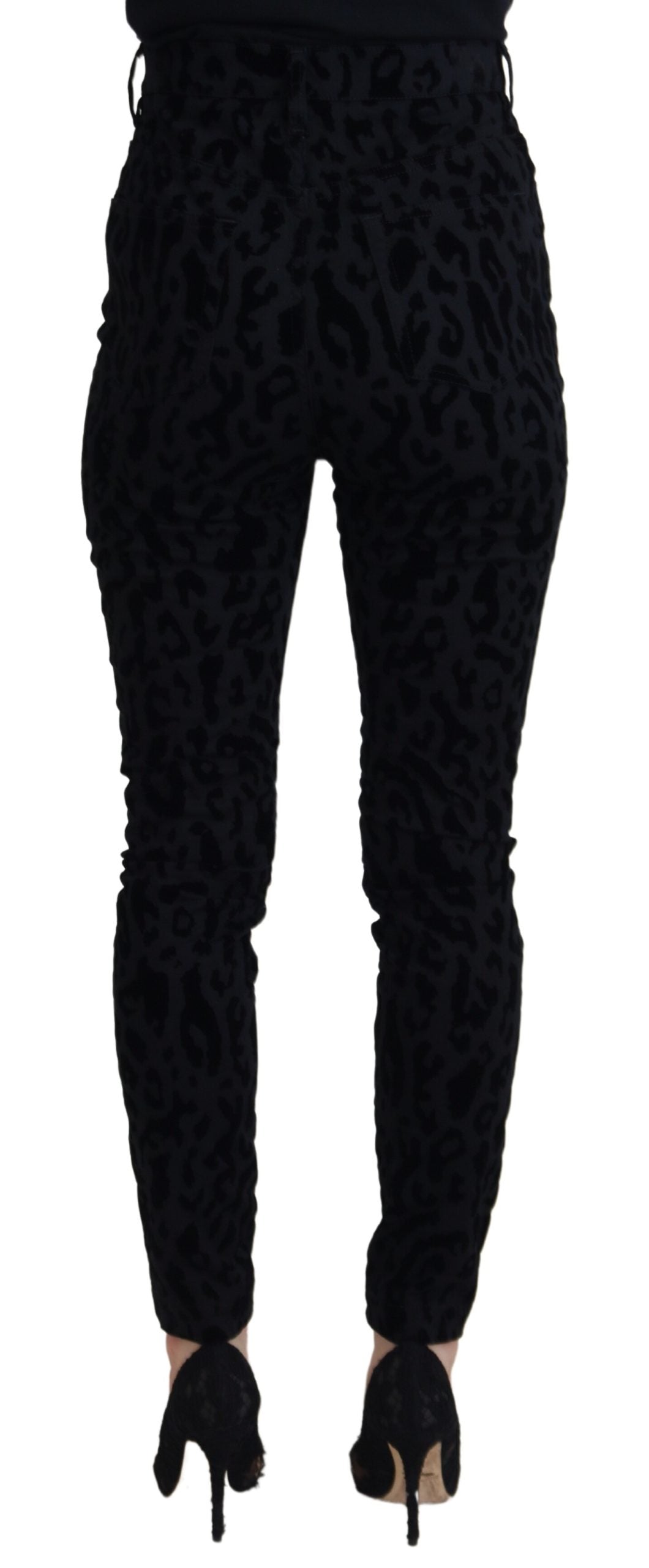  - Chic Leopard Print Denim Elegance