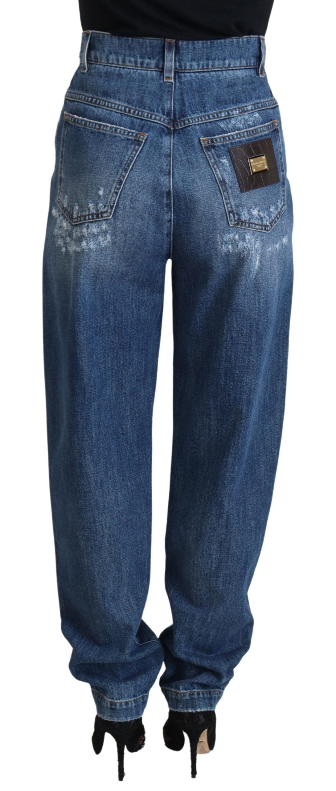  - Elegant Tattered Denim Jeans