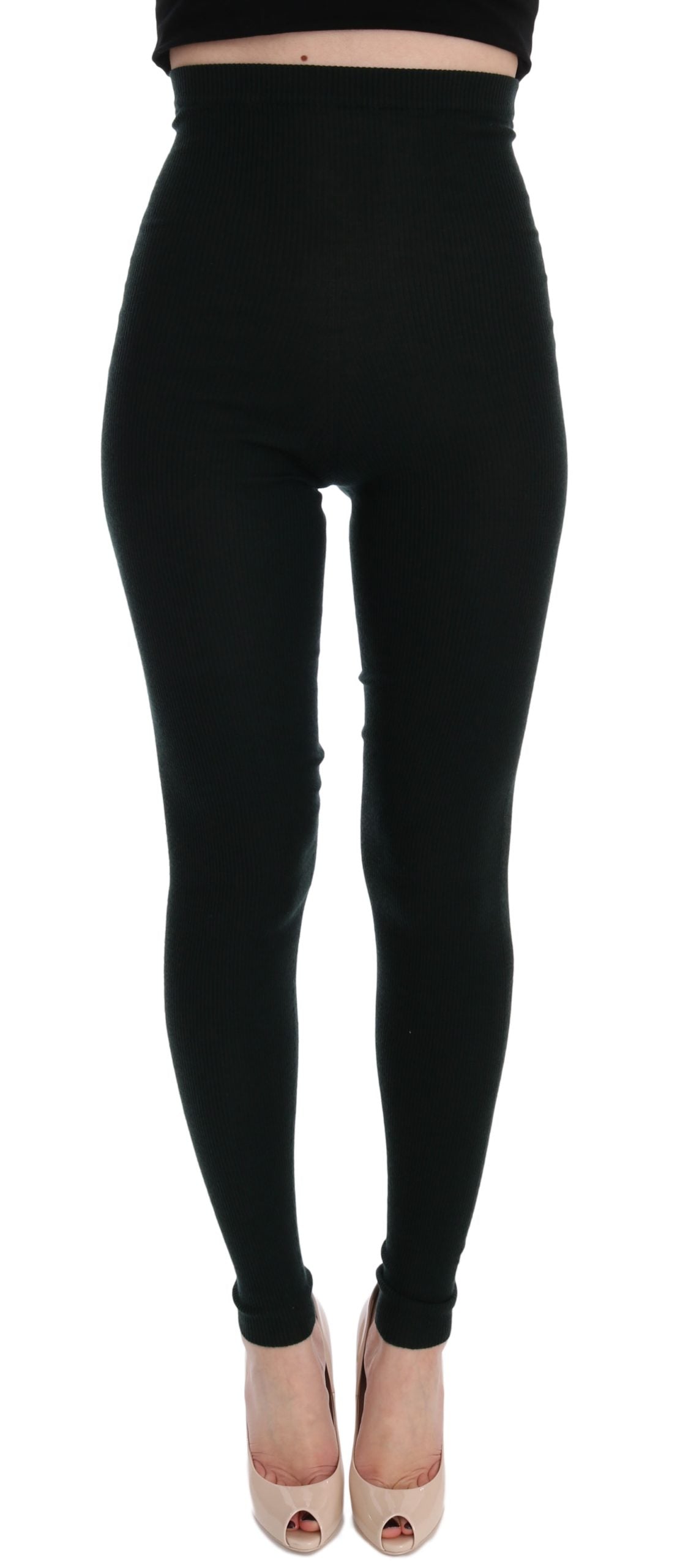  - Elegant Cashmere Jegging Pants in Lush Green