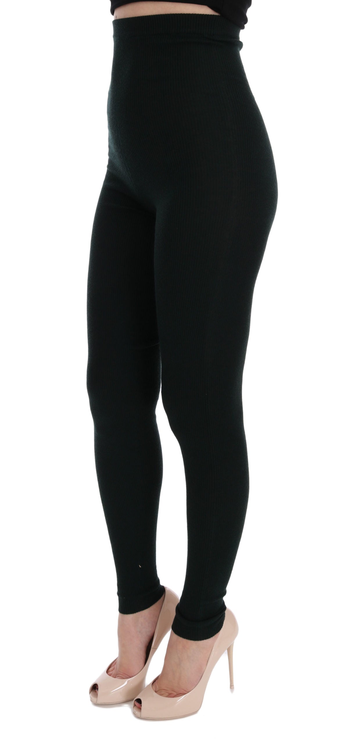  - Elegant Cashmere Jegging Pants in Lush Green