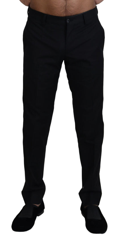  - Elegant Black Cotton Trousers