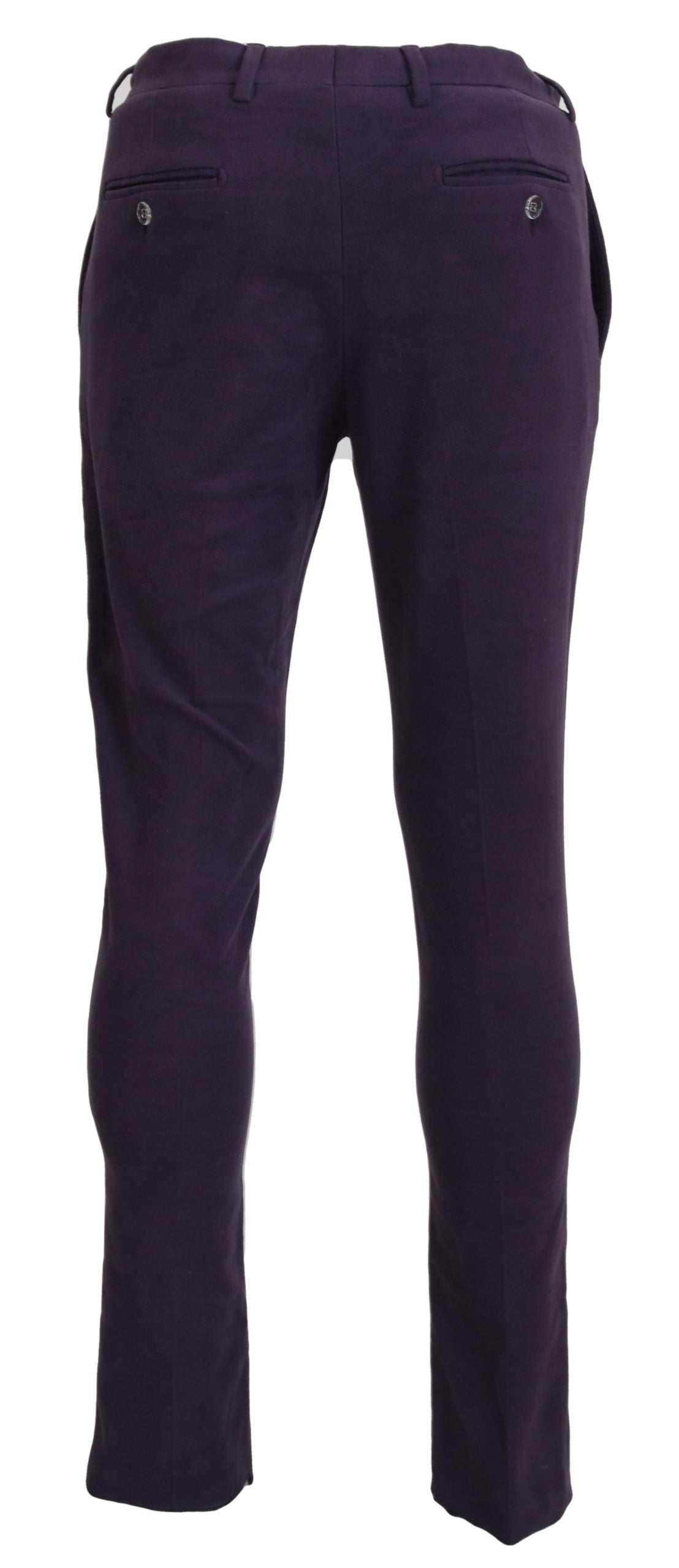  - Elegant Purple Cotton Trousers