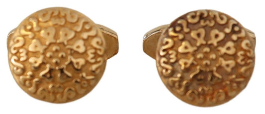  - Elegant Gold Plated Brass Men's Cufflinks