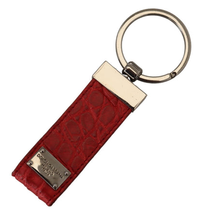  - Chic Red Leather Keychain & Charm Accessory