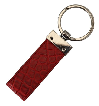  - Chic Red Leather Keychain & Charm Accessory