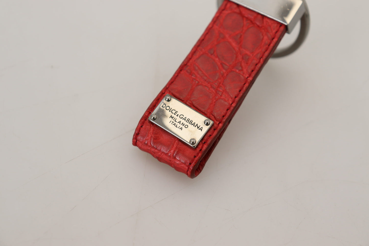  - Chic Red Leather Keychain & Charm Accessory