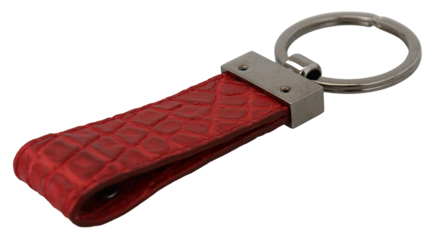  - Chic Red Leather Keychain & Charm Accessory