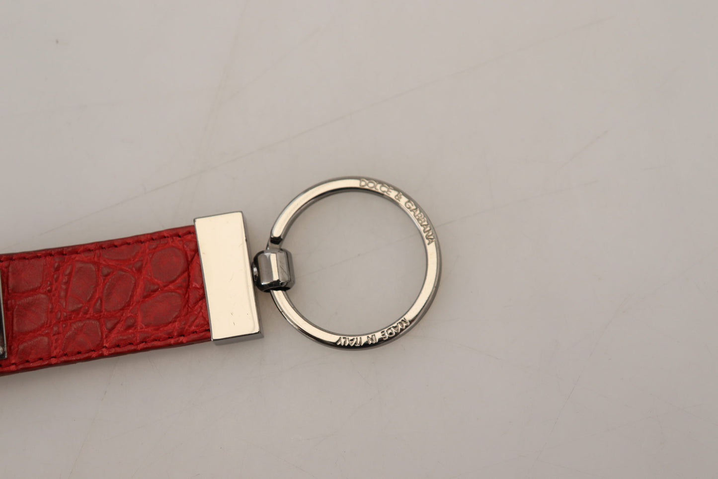  - Chic Red Leather Keychain & Charm Accessory