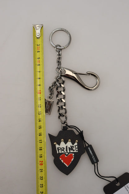  - Elegant Silver and Black Designer Keychain