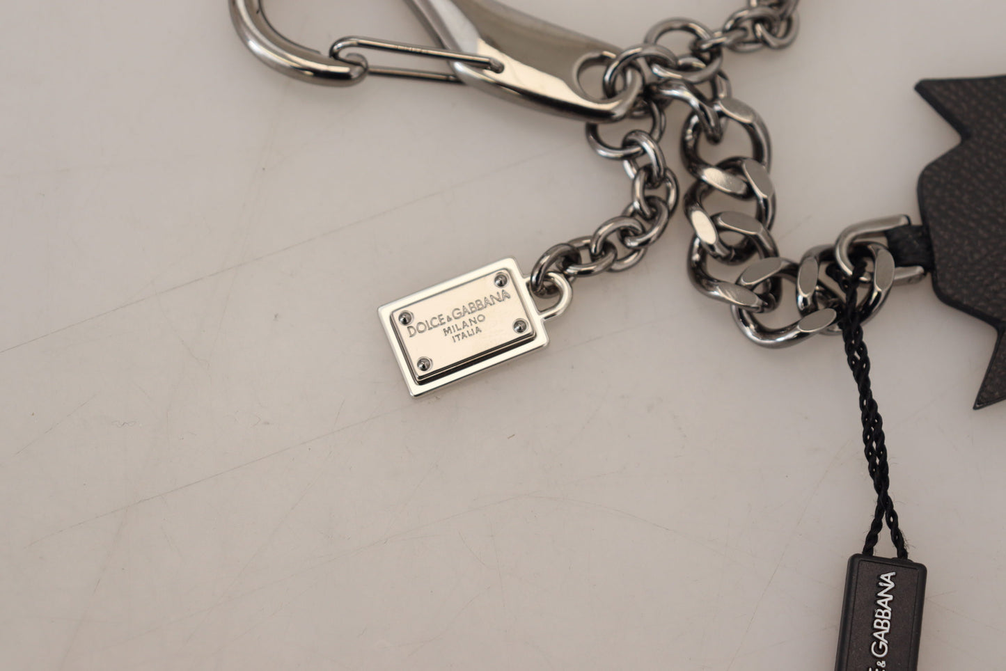  - Elegant Silver and Black Designer Keychain