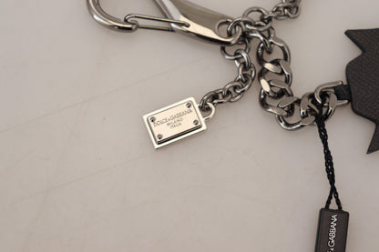  - Elegant Silver and Black Designer Keychain