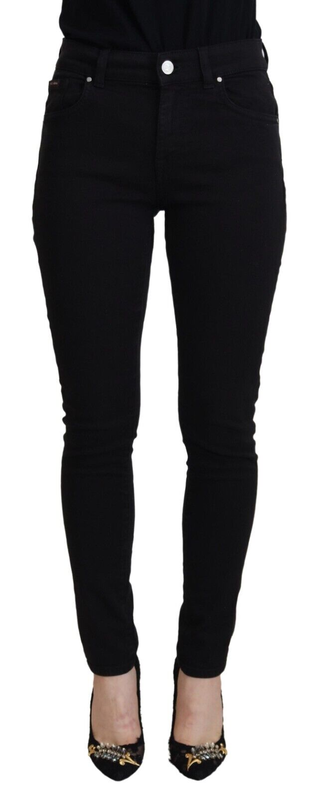  - Elegant Black Denim Pants