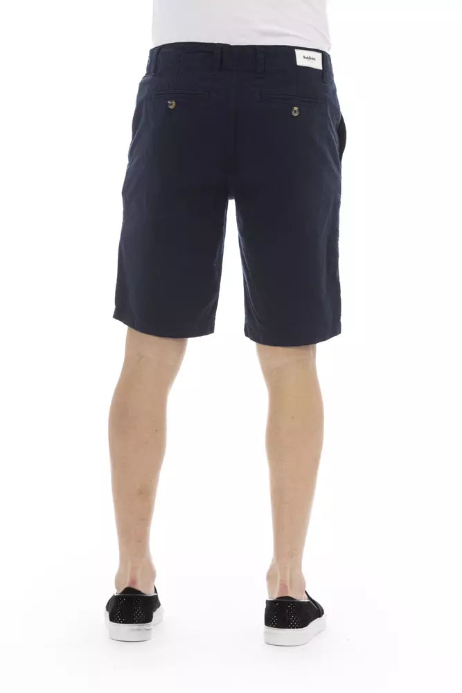  - Blue Cotton Men Bermuda Shorts