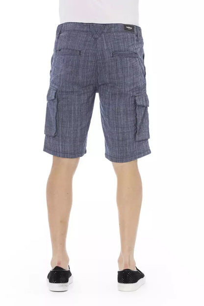  - Blue Cotton Men Cargo Short