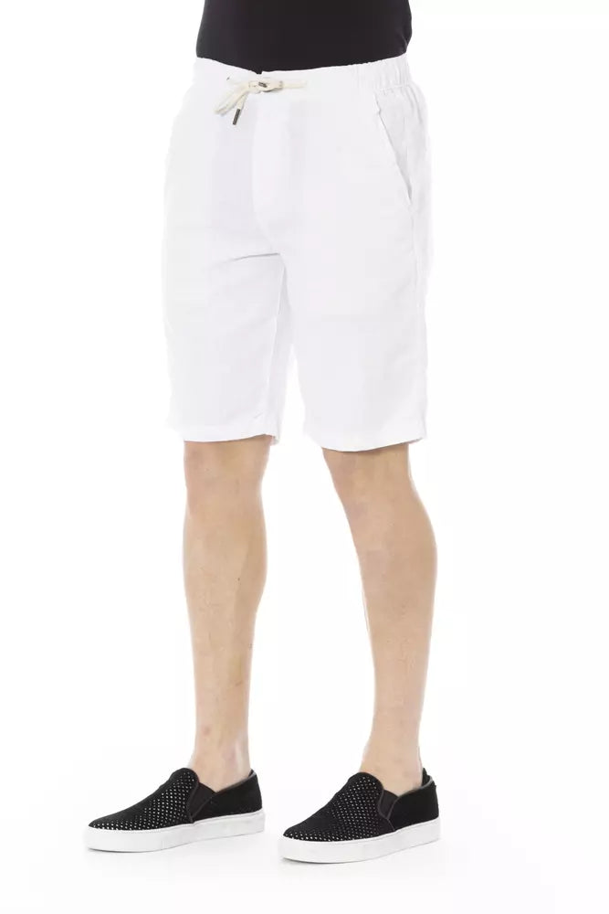  - White Cotton Men's Bermuda Shorts