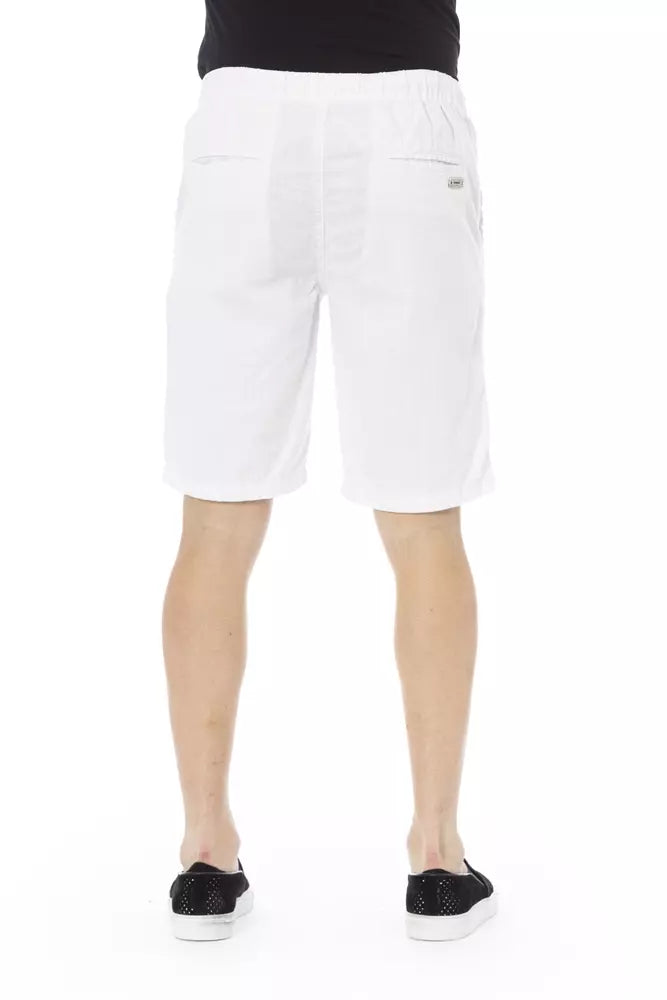  - White Cotton Men's Bermuda Shorts