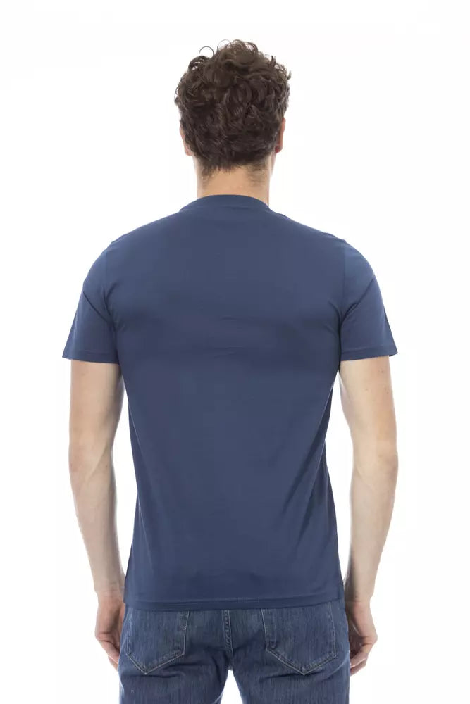  - Blue Cotton Men T-Shirt