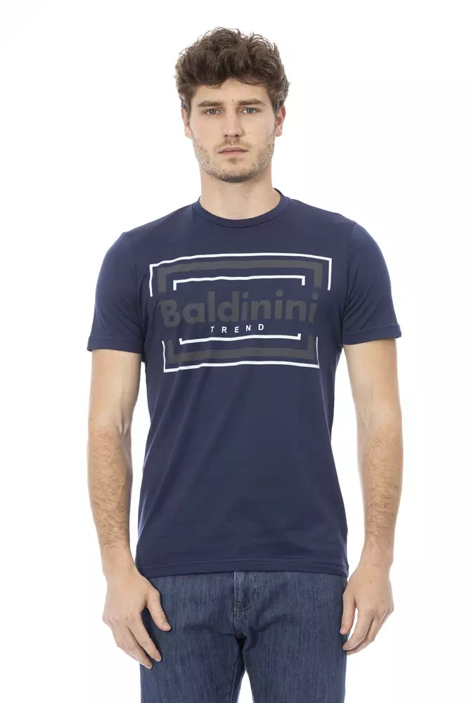  - Blue Cotton Men T-Shirt