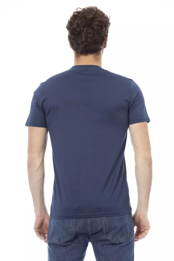  - Blue Cotton Men T-Shirt