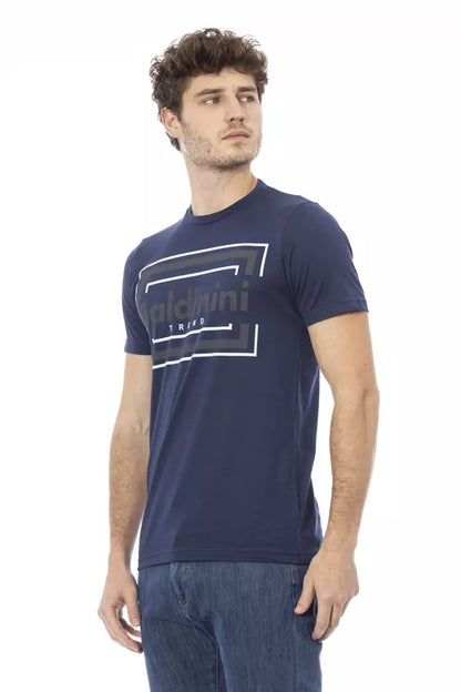  - Blue Cotton Men T-Shirt