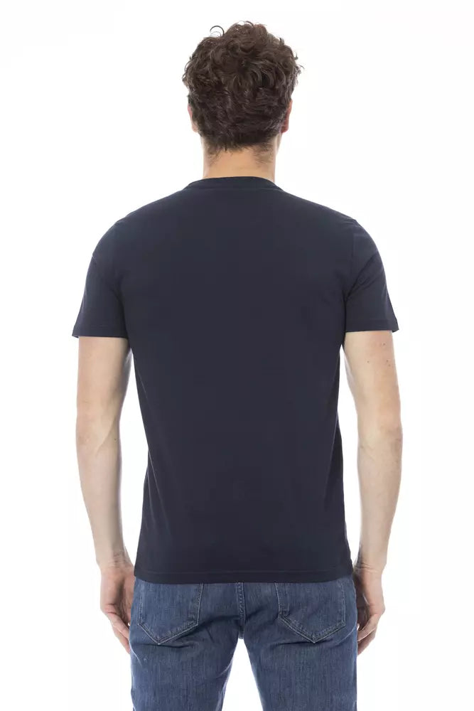  - Blue Cotton Men T-Shirt