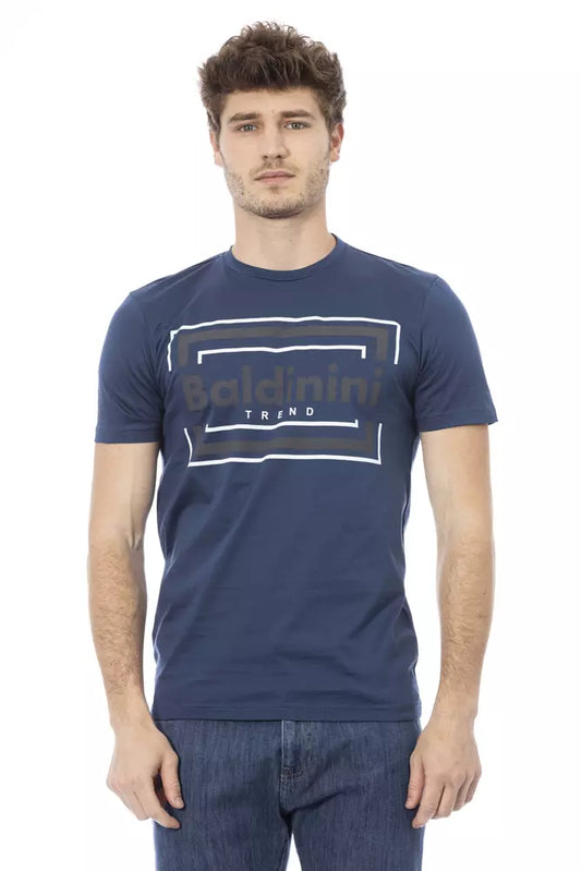  - Blue Cotton Men T-Shirt