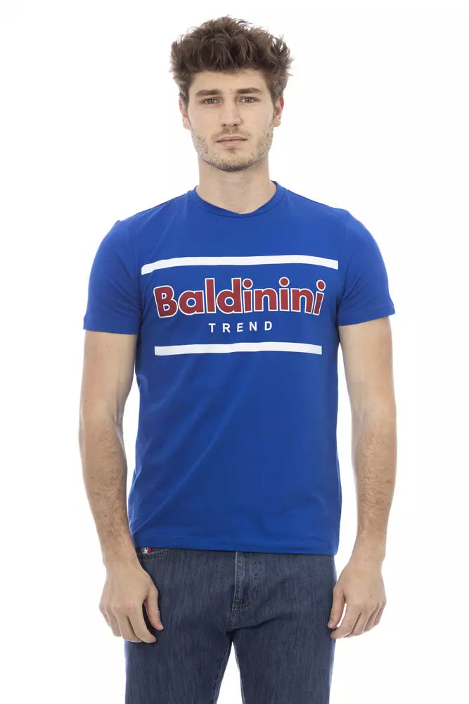  - Blue Cotton Men T-Shirt