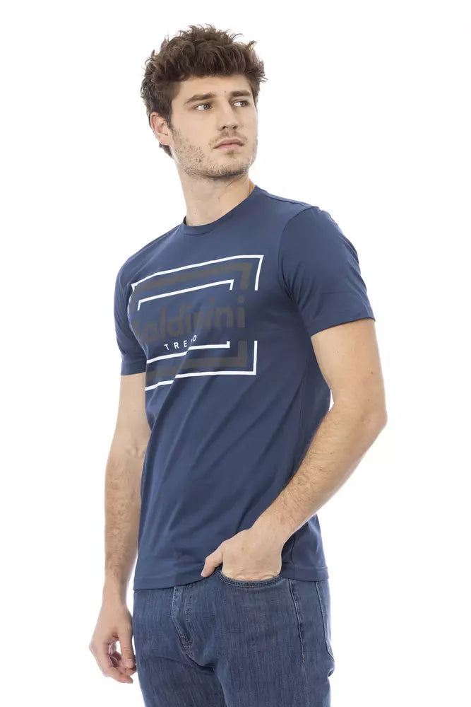  - Blue Cotton Men T-Shirt