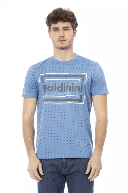  - Light Blue Cotton Men T-Shirt