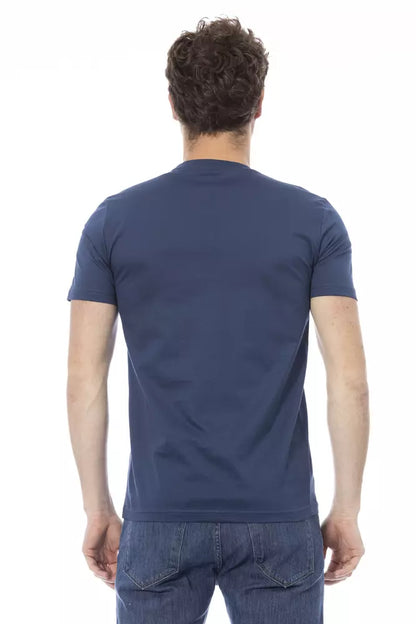  - Blue Cotton Men T-Shirt