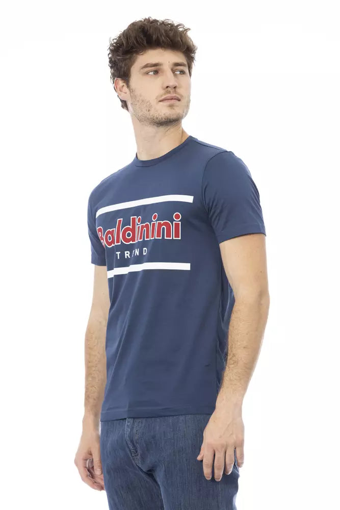  - Blue Cotton Men T-Shirt