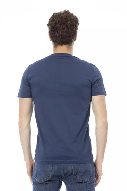  - Blue Cotton Men T-Shirt