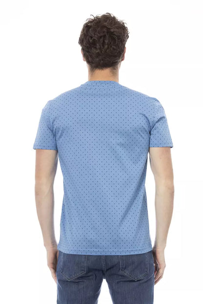  - Light Blue Cotton Men T-Shirt