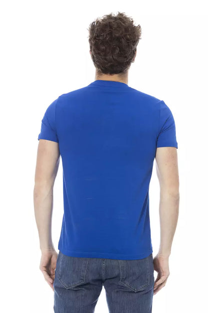  - Blue Cotton Men T-Shirt