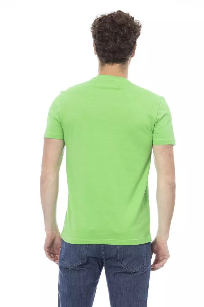  - Green Cotton Men T-Shirt