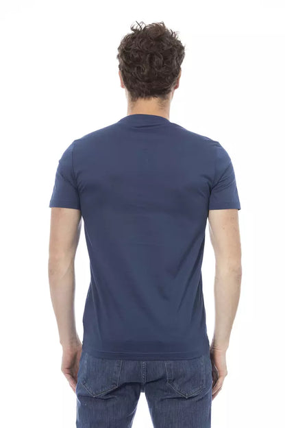  - Blue Cotton Men T-Shirt