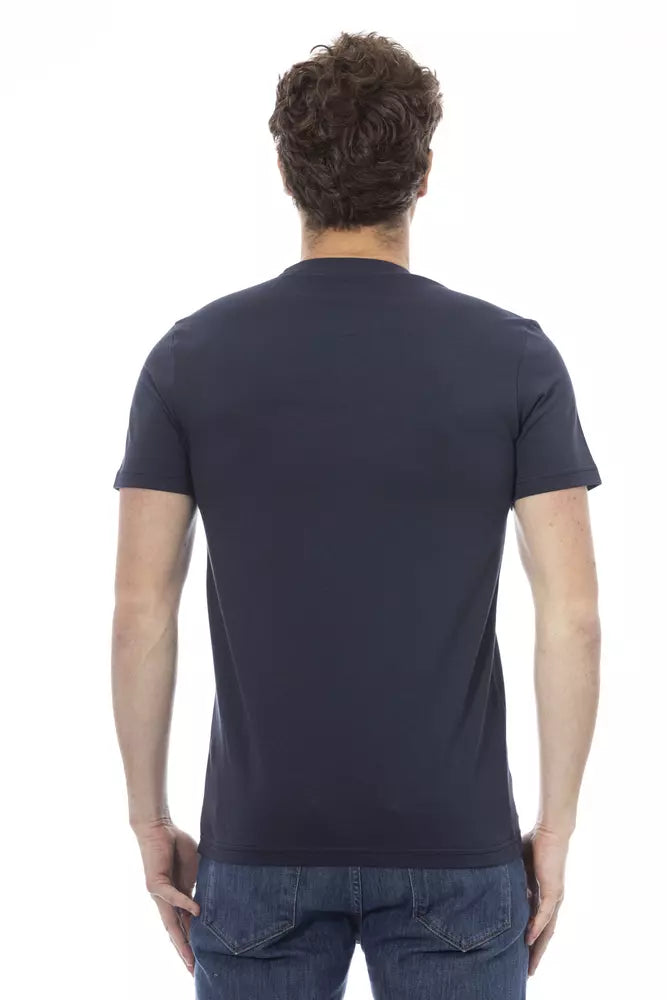  - Blue Cotton Men T-Shirt