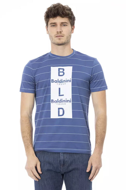  - Blue Cotton Men T-Shirt