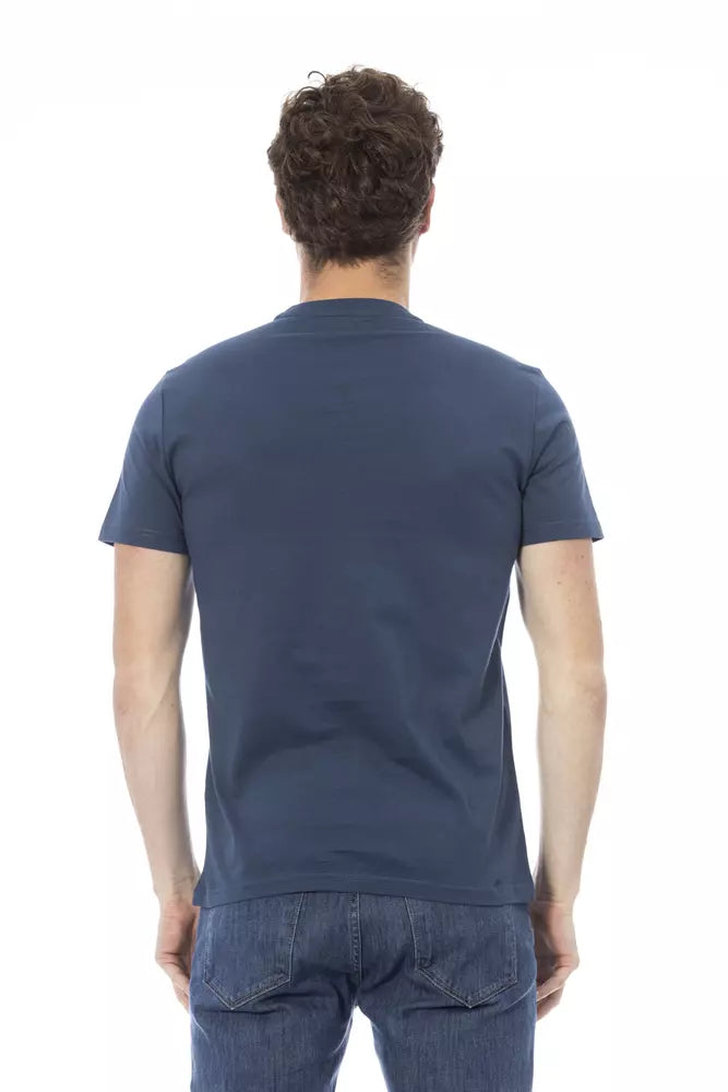  - Blue Cotton Men T-Shirt