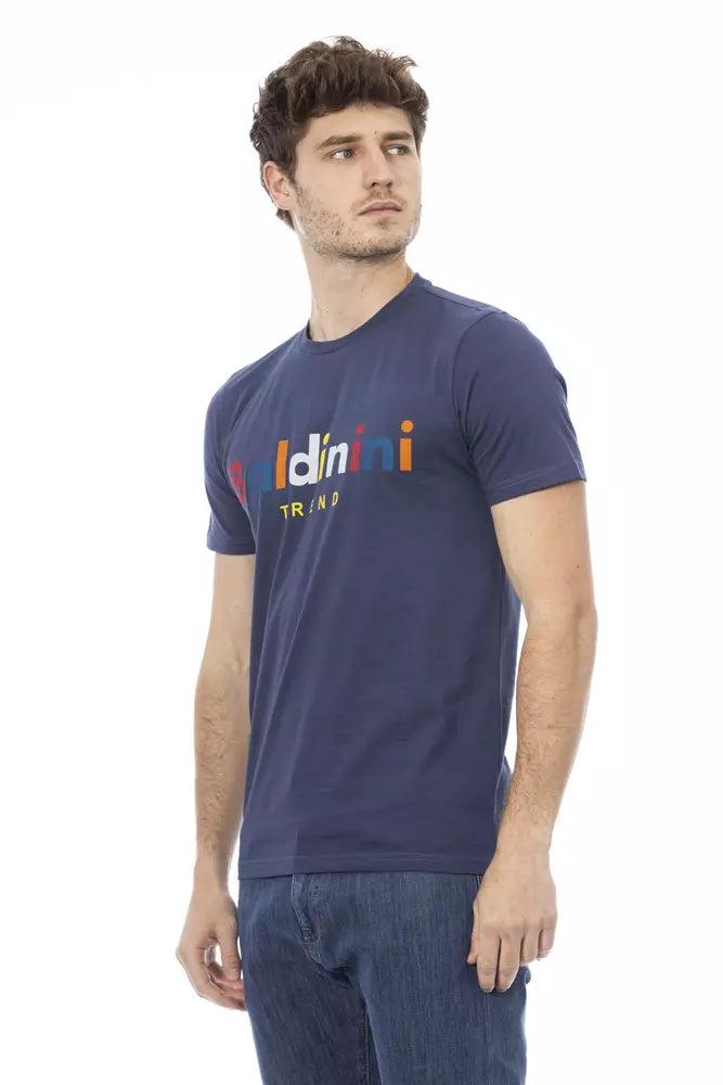  - Blue Cotton Men T-Shirt