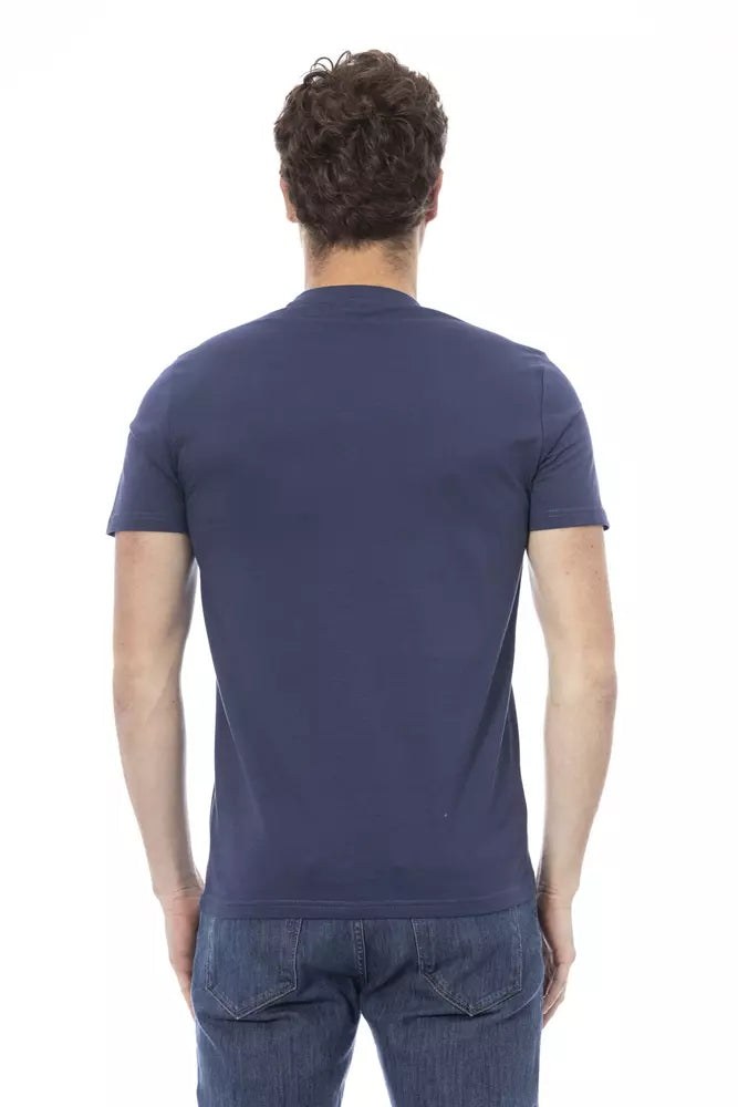  - Blue Cotton Men T-Shirt