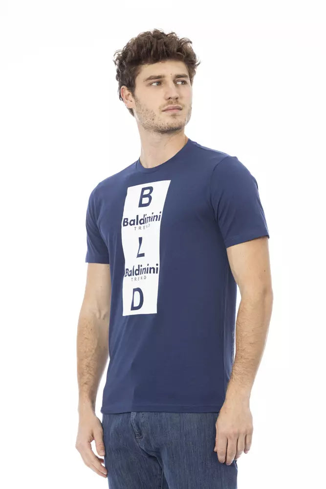  - Blue Cotton Men T-Shirt