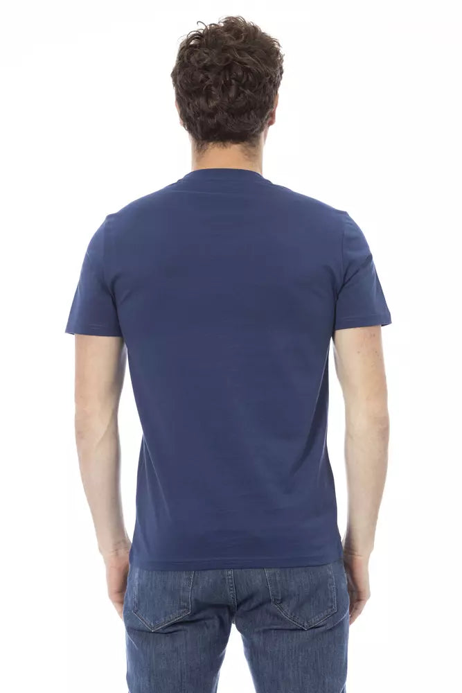  - Blue Cotton Men T-Shirt