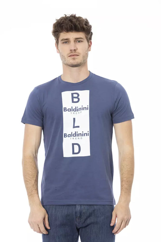  - Blue Cotton Men T-Shirt