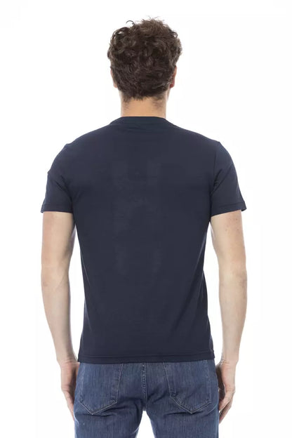  - Blue Cotton Men T-Shirt